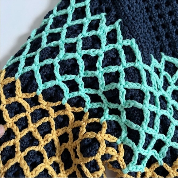 Tibi- NWT Multicolored Knit Crochet Stripe Sweater - Picture 4 of 4